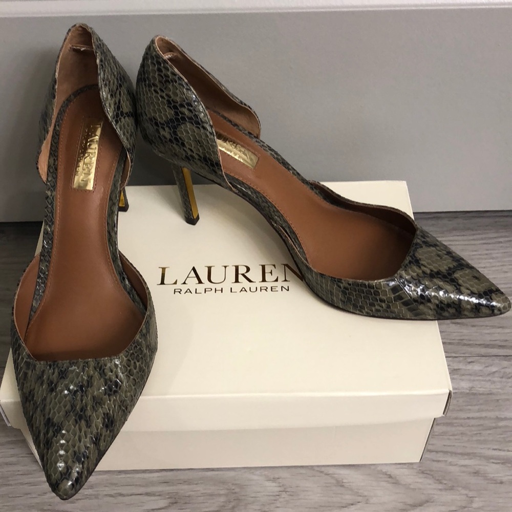 Ralph Lauren Kacey Belly Cut Maring Heels - 8B